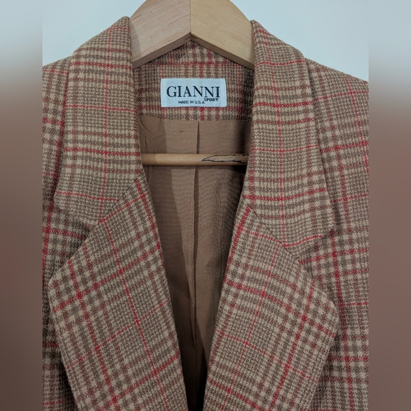 Vintage Plaid Oversized blazer - Picture 3 of 9